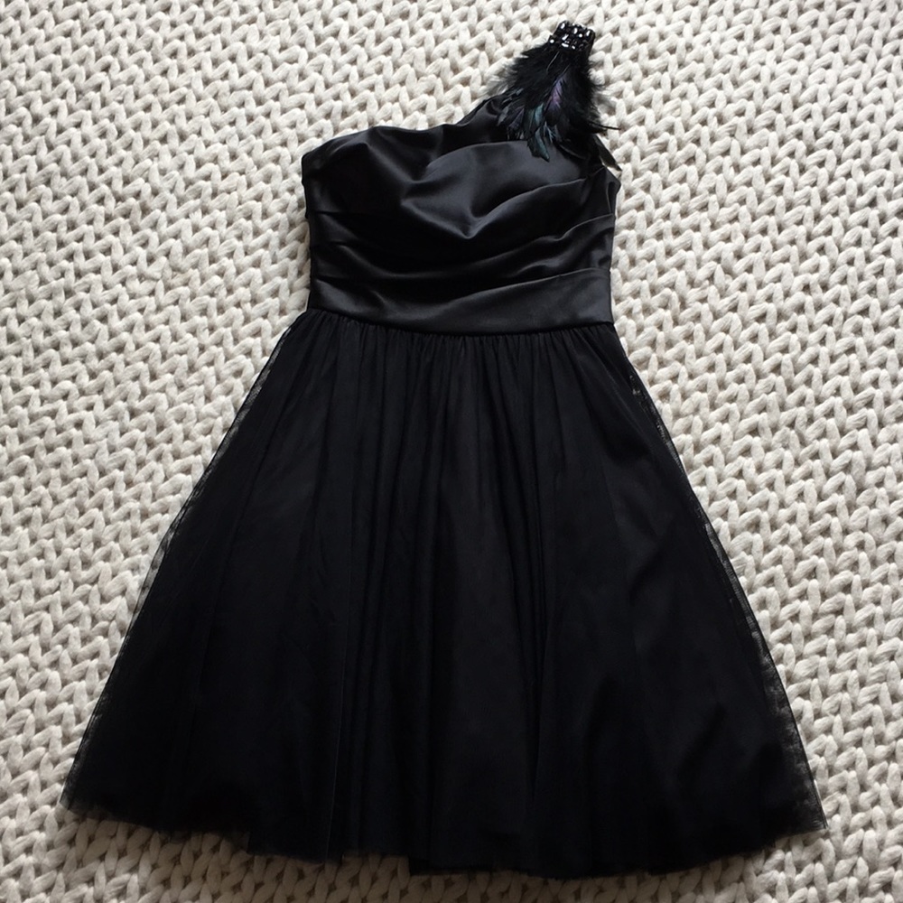 Black one shoulder dress